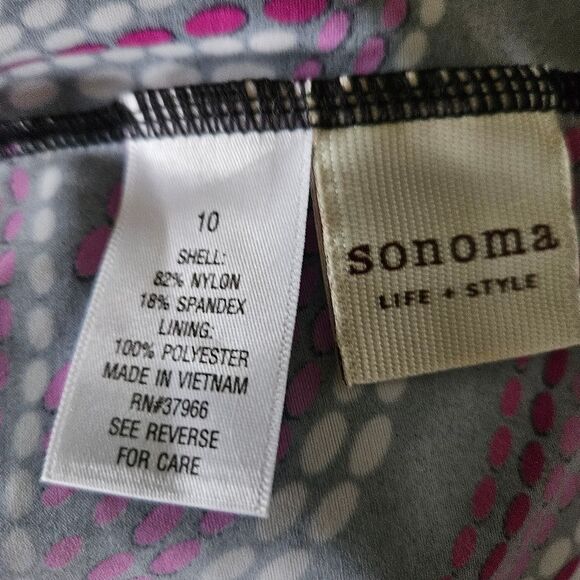 Sonoma Life + Style Polka Dot Tankini Top Size 10 | Retro Swimwear Piece - Picture 3 of 5